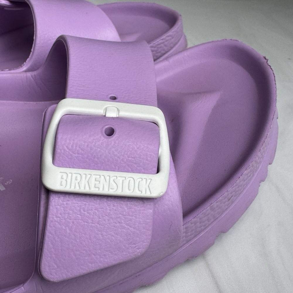 Birkenstock Arizona EVA Sandals 41 Womens 10 Mens 8 Lavender Purple White Buckle - Picture 15 of 16